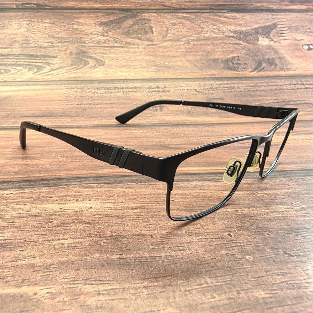 Polo Ralph Lauren PH 1147 9038 Mens Matte Black Rectangular Eyeglasses 54-16-145